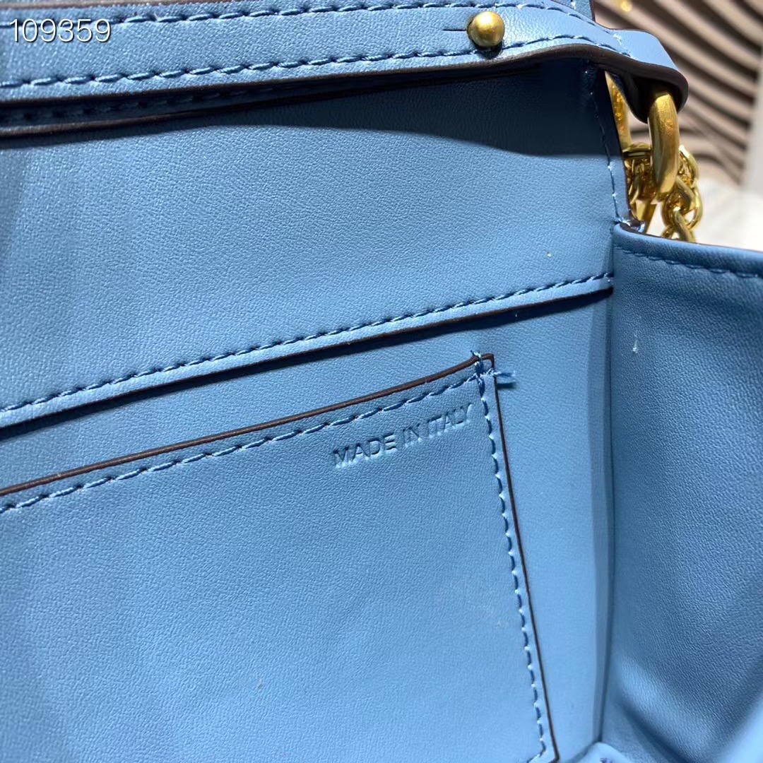 Valentino Locò Small Shoulder Bag In Calfskin Ultramarine Wb0K53Zxlq34