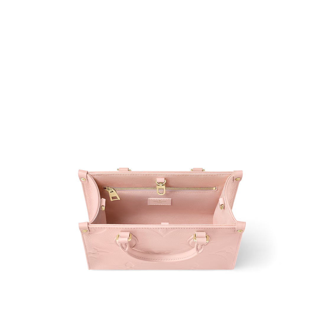 Louis Vuitton Onthego Pm Monogram Empreinte Pink Opale 25Cm M47135