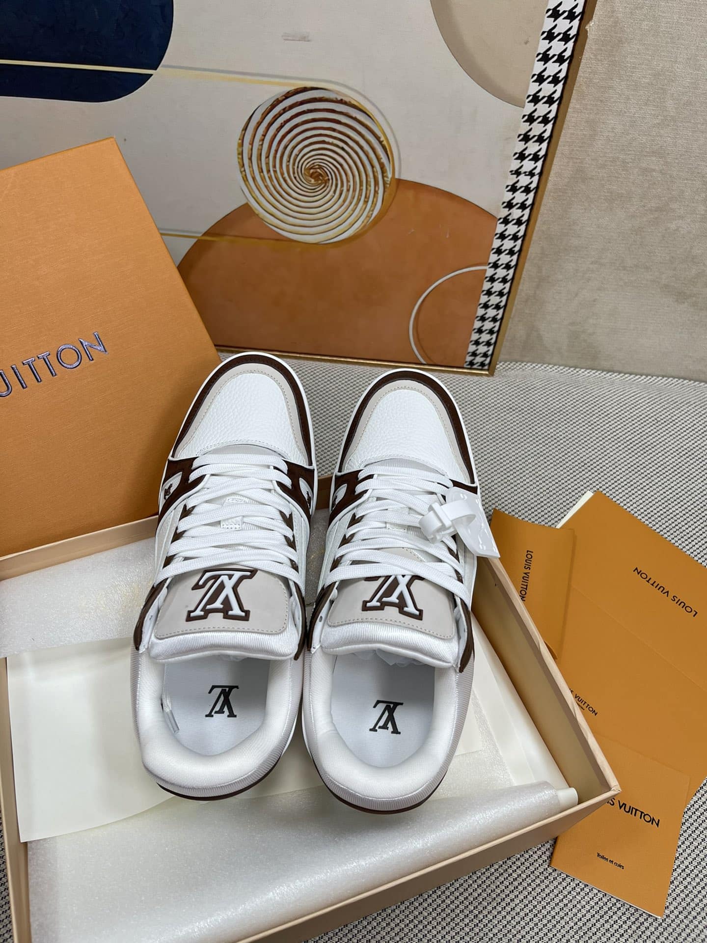 Louis Vuitton Lv Trainer Sneaker Brown 1Ablvb