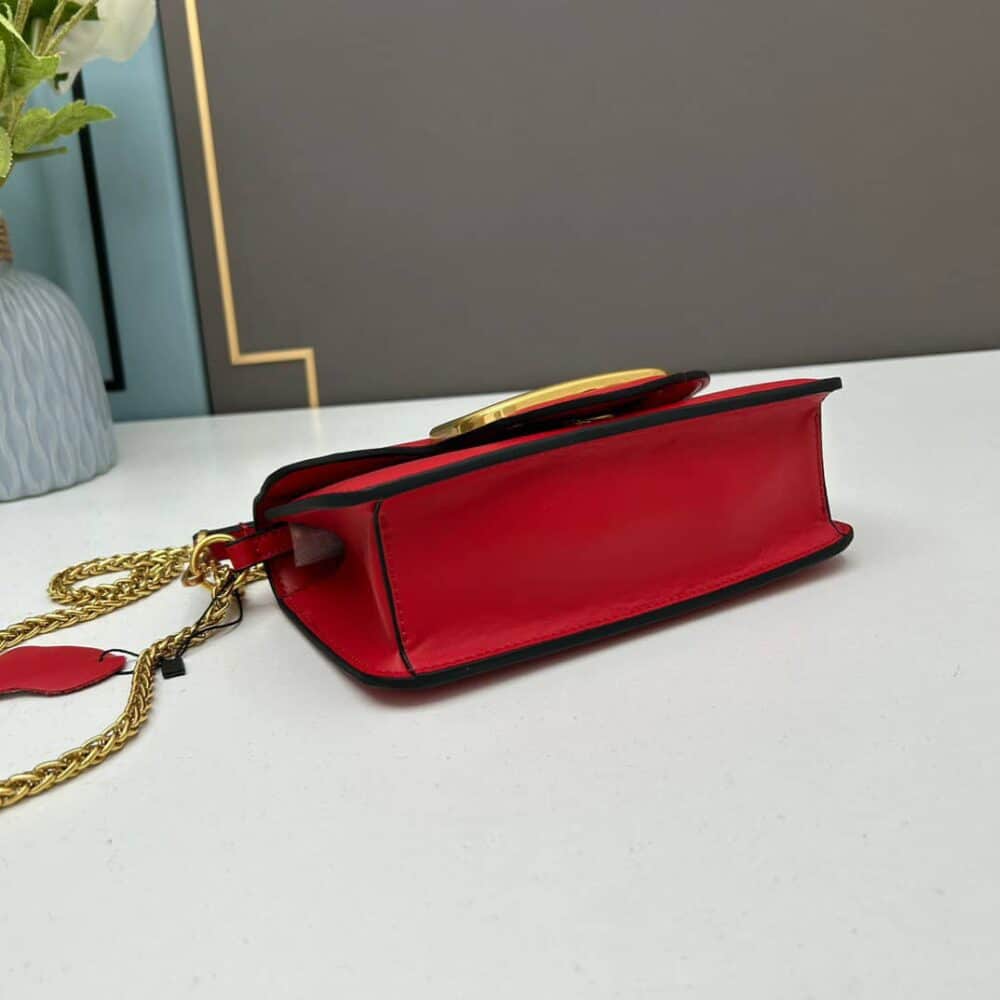 Valentino Locò Small Shoulder Bag In Calfskin Red 1W2B0K53Zxlm24
