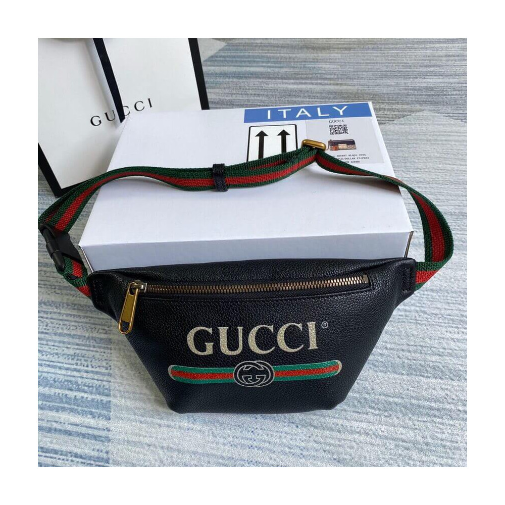 Gucci Print Small Belt Bag Waist Body Black