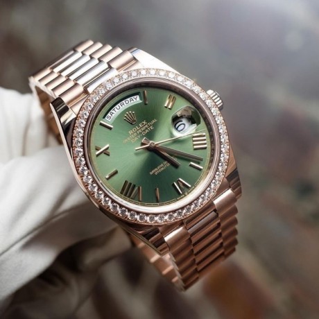 [Superclone] Rolex Day-Date 36mm Olive green Dial President 128345RBR