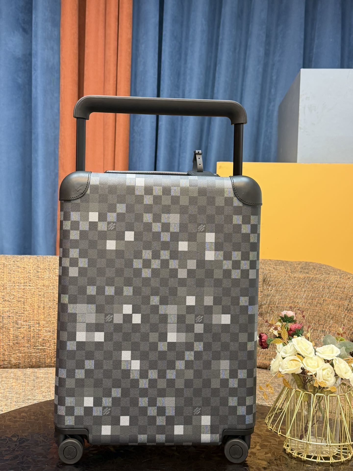 Lv Horizon 55 Carry-On Suitcase Damoflage Black Cabin Luggage 55cm/21.6in