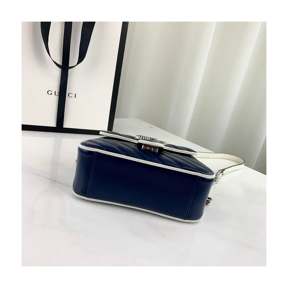 Gucci GG Marmont Mini Top Handle Bag Blue