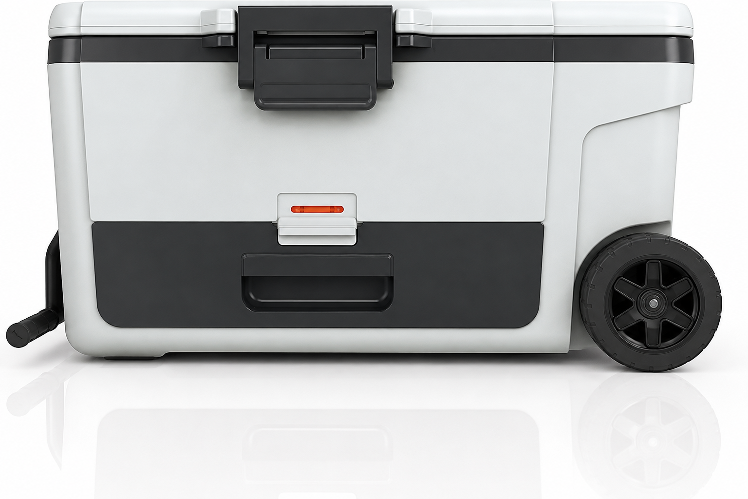 ⏰Limited-Time Deal⏰45/65QT Rolling Cooler with Dry Storage Drawer – Heavy-Duty Outdoor Ice Chest