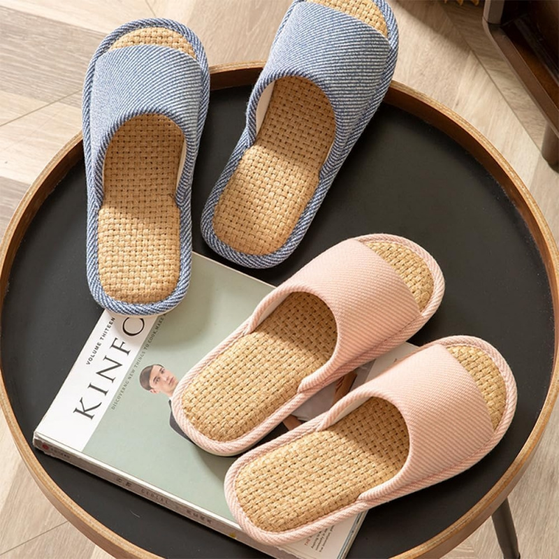 Women And Men House Fabric Slippers