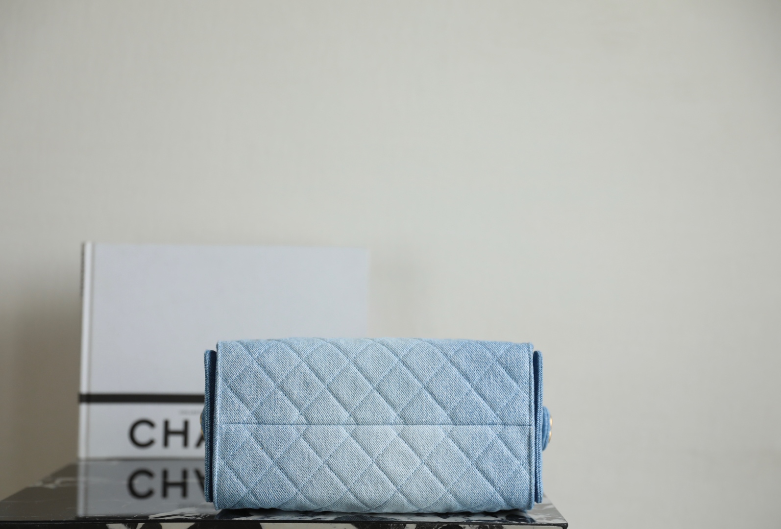 Chanel 25 Small Handbag Crossbody Bag Blue 30cm