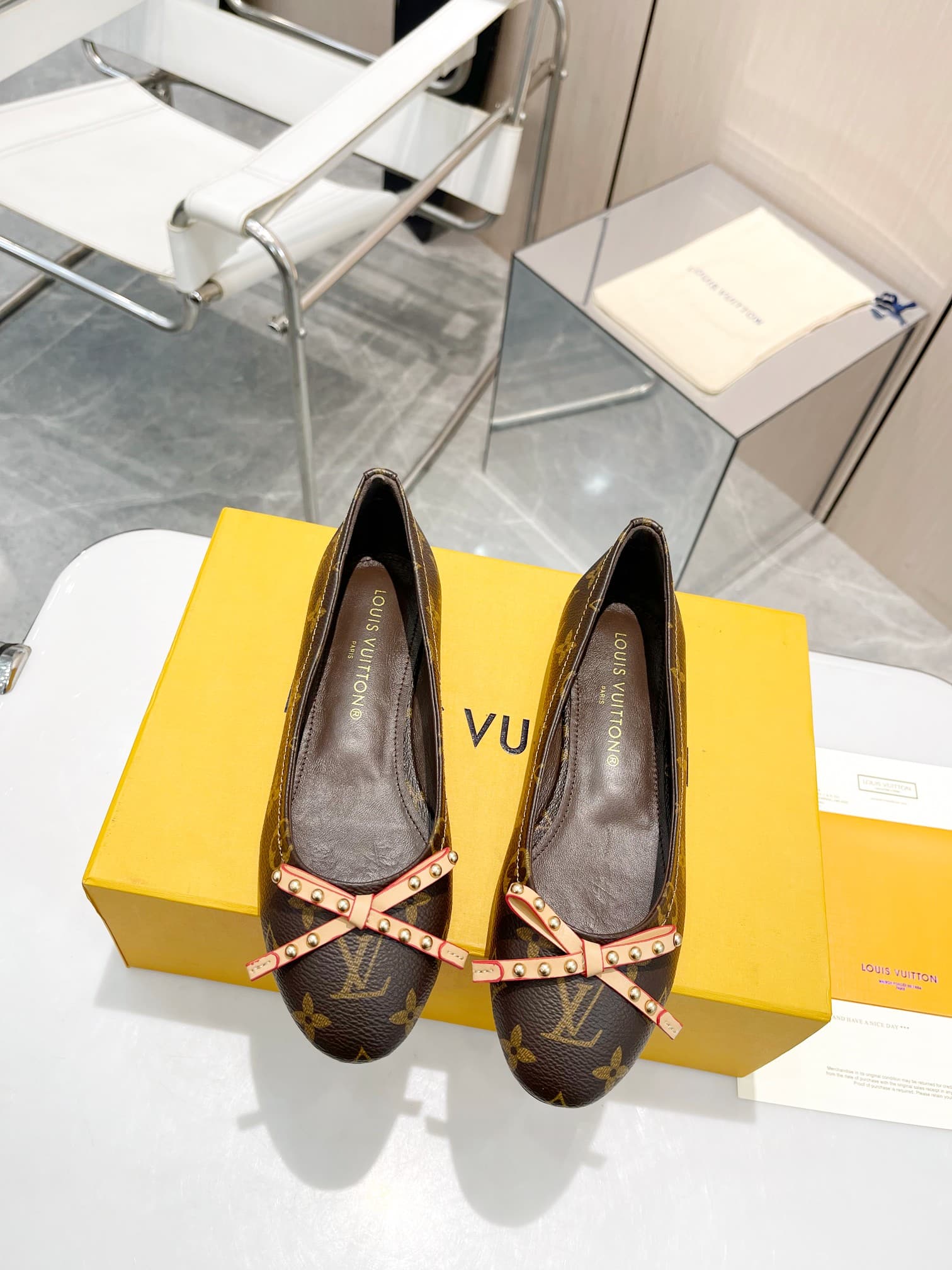 Louis Vuitton Nina Doll Shoes Monogram Canvas
