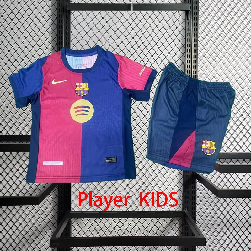 Player 2024-25 Barcelona Home Kids football jersey Player KIDS