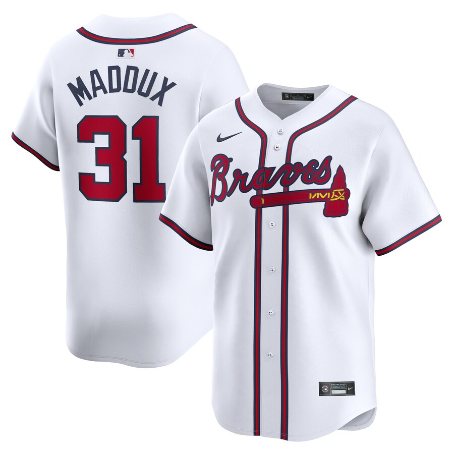 Greg Maddux Atlanta Braves Home Limited Player Jersey White