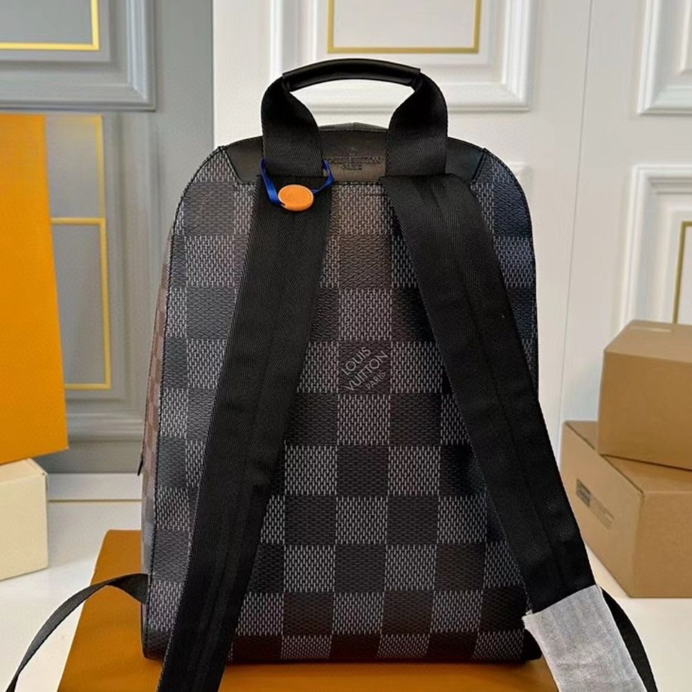 Louis Vuitton Excellent Campus Backpack Black And Gray 29Cm