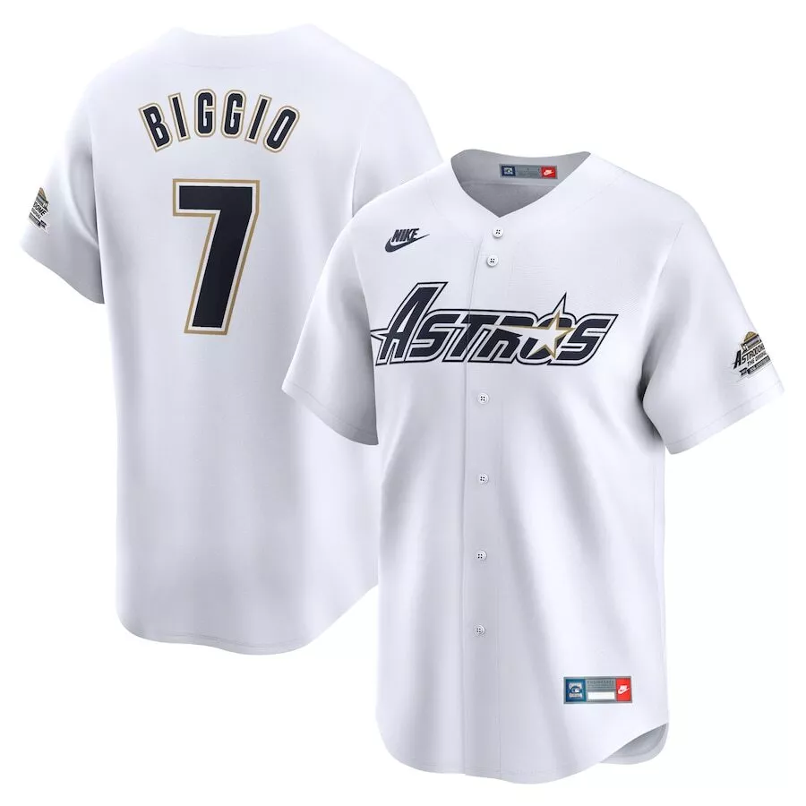 Houston Astros Craig Biggio Nike White Cooperstown Collection MLB Limited Jersey
