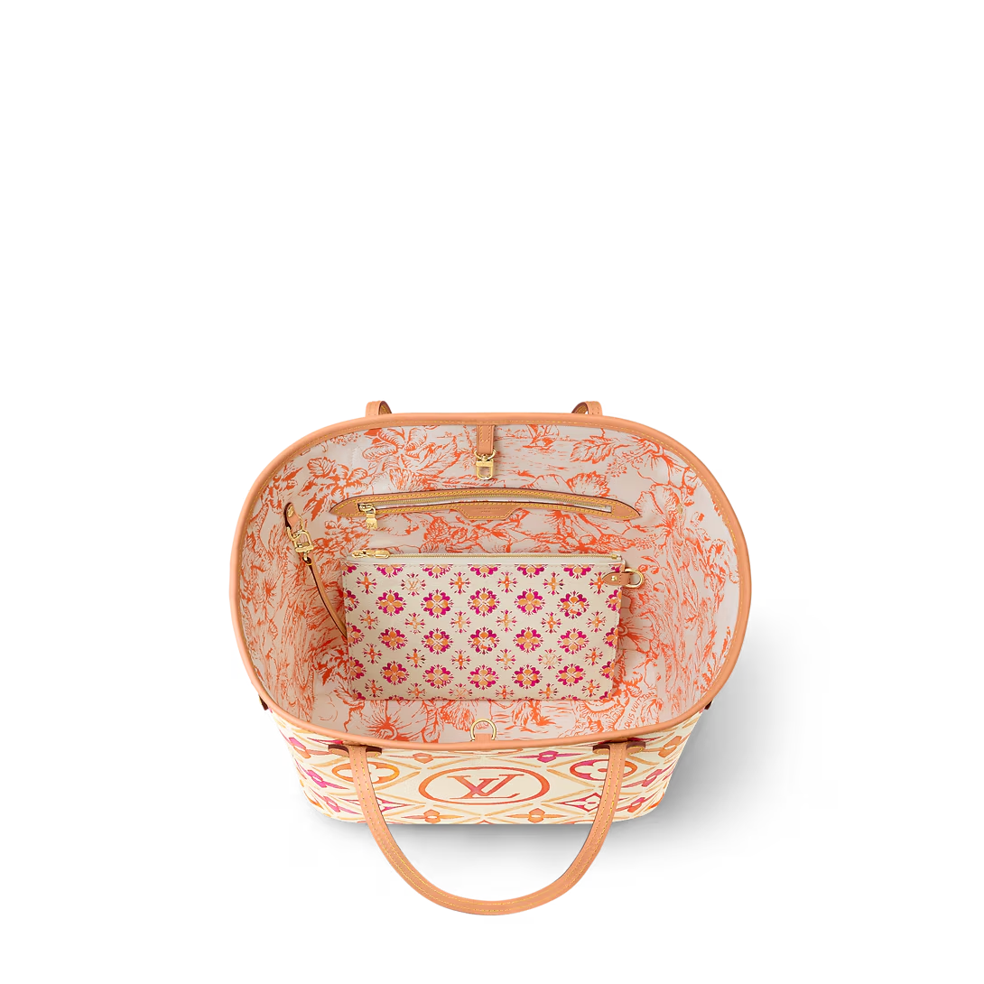 Louis Vuitton By The Pool Neverfull MM Tote Bag Coral 31cm M25317