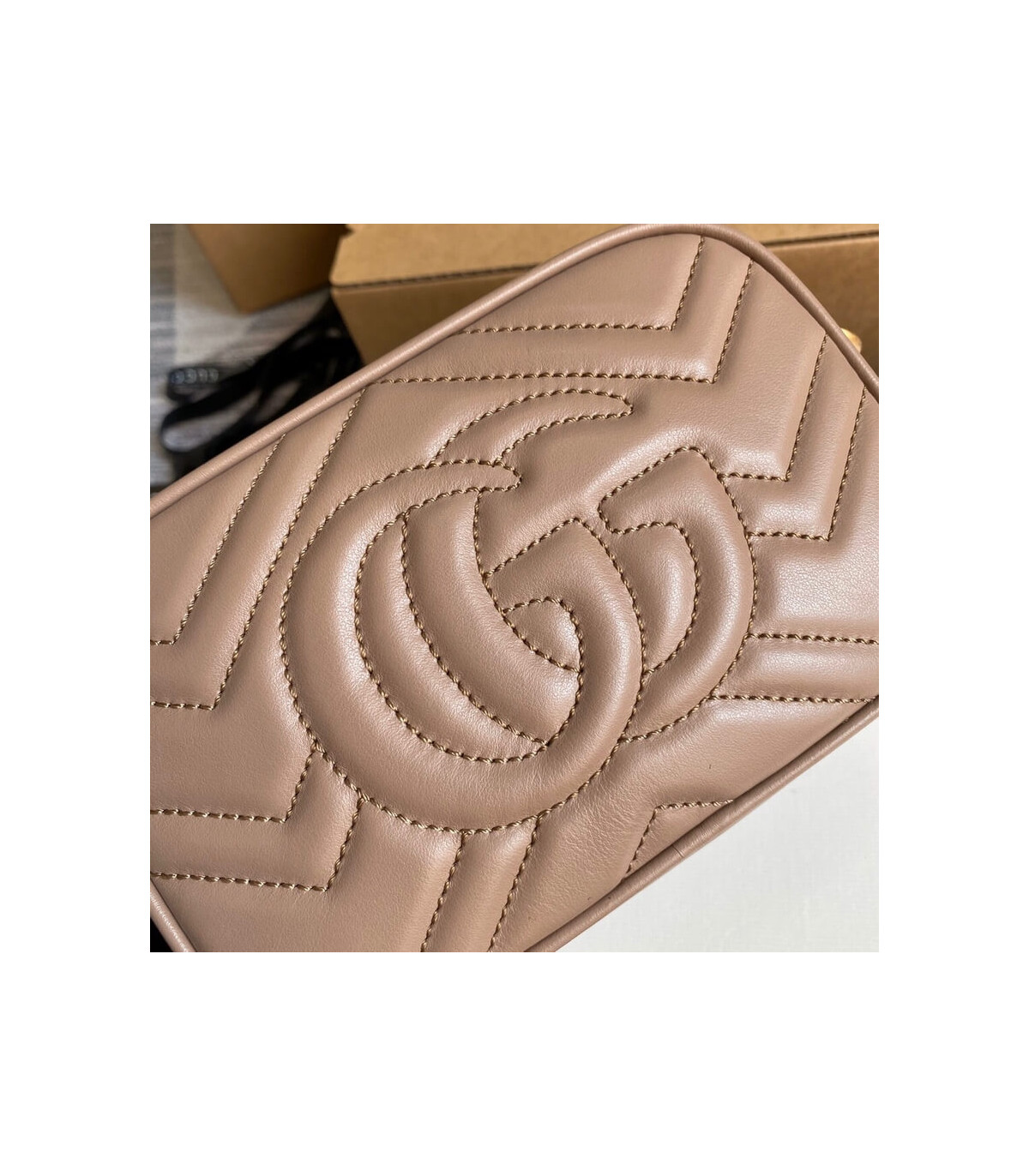 Gucci GG Marmont Matelasse Mini Bag Nude Pink