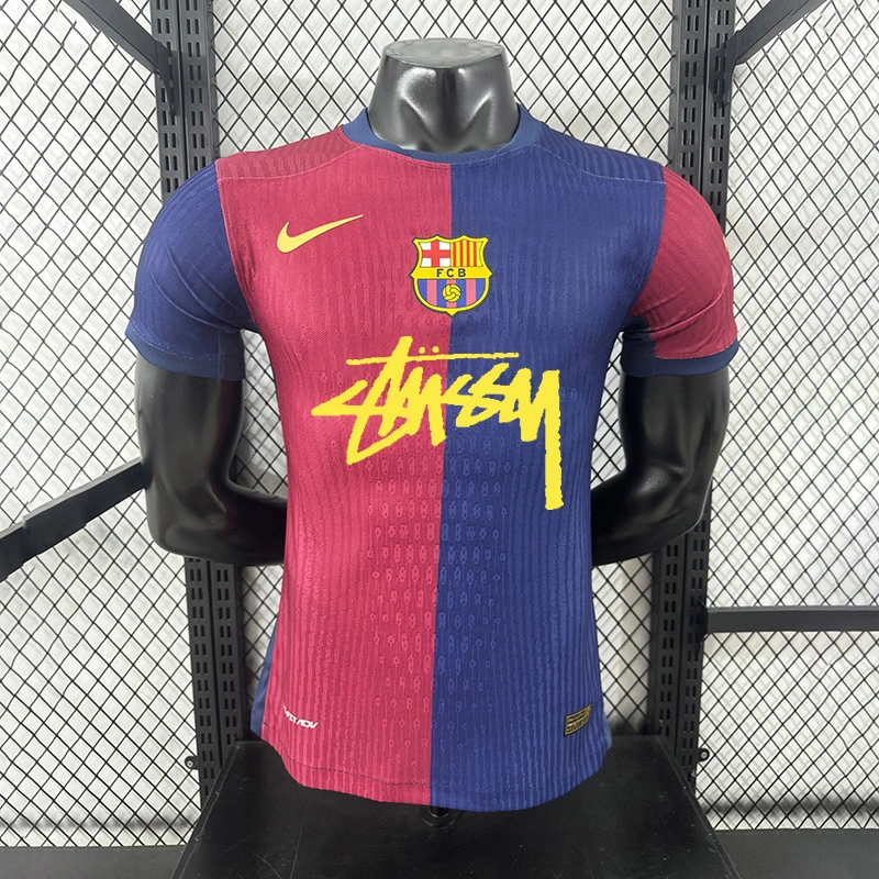 player 2024-25 Barcelona Stussy Football jersey