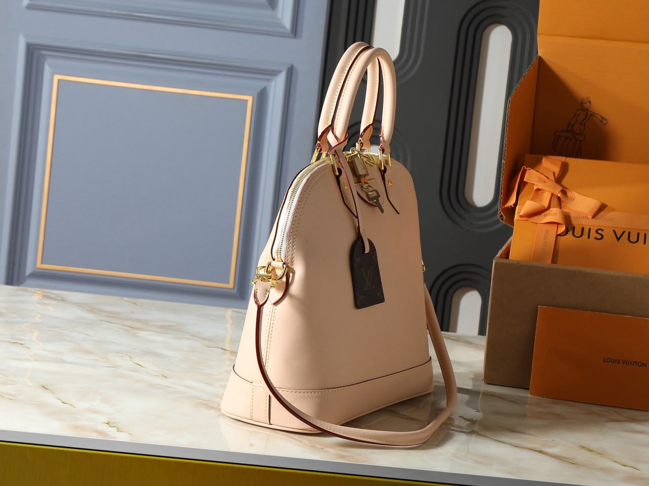Louis Vuitton Alma PM Bag Beige 32cm M27388
