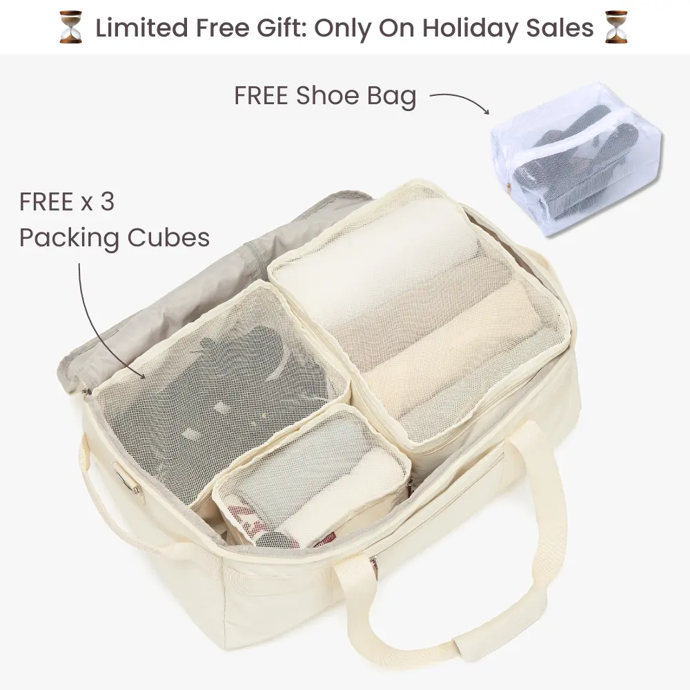 La solución definitiva de equipaje de mano para viajes de Jenni Travel: ¡el bolso de viaje perfecto que mantiene tu ropa plana y sin arrugas, cumpliendo con los requisitos de la Administración de Seguridad del Transporte de los EE. UU. (TSA)!