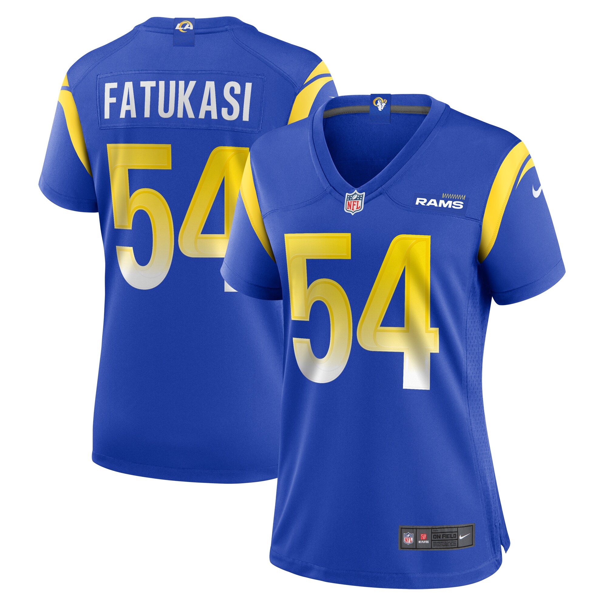 Olakunle Fatukasi Los Angeles Rams Nike Women's  Game Jersey -  Royal