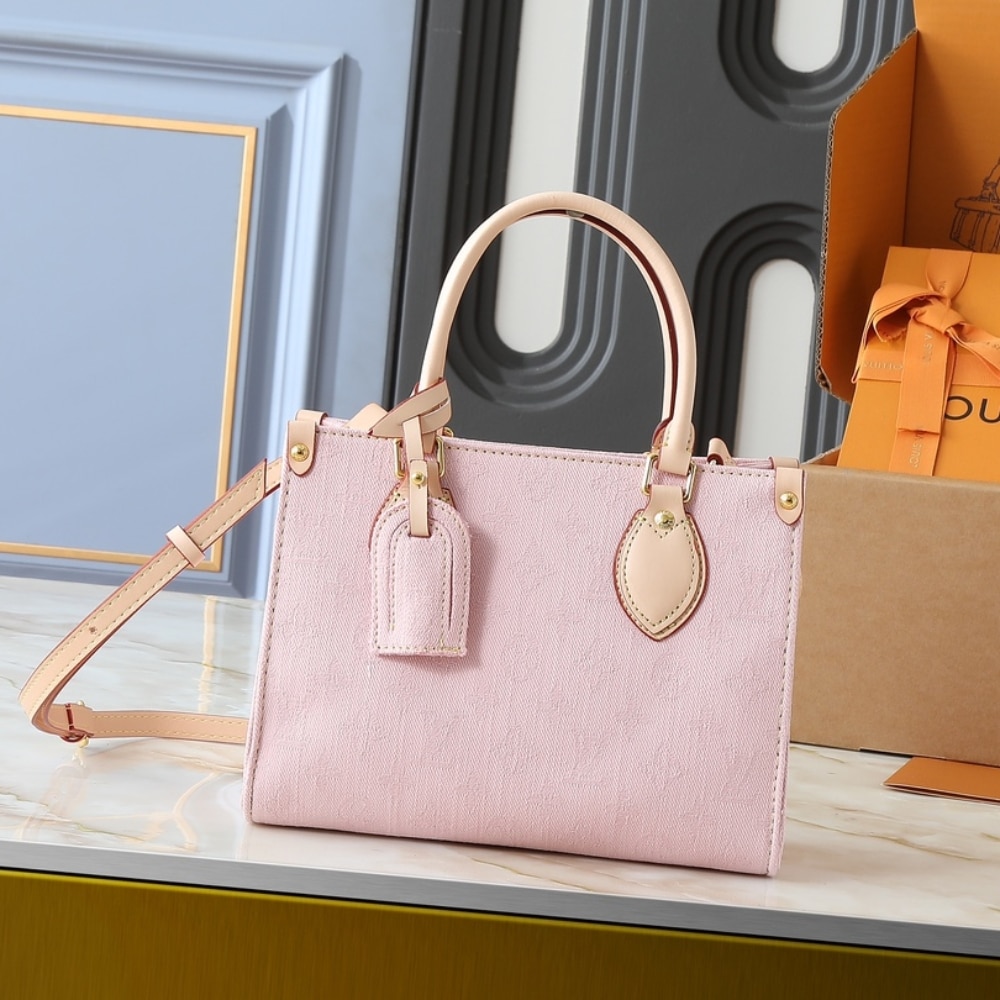 Louis Vuitton Onthego PM Denim Pink 25Cm