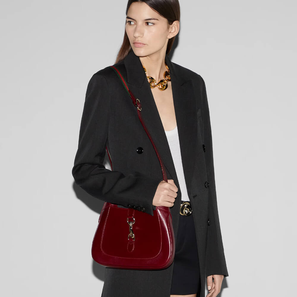 Gucci Jackie Small Shoulder Bag Patent Leather 27.5cm