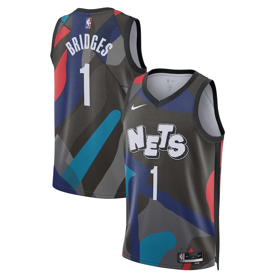 Brooklyn Nets Mikal Bridges Black 2023-2024 season Jersey - City Edition