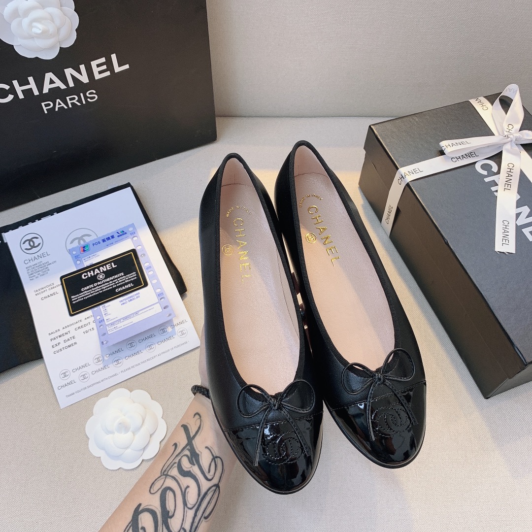 Chanel Flat Black Sandals G02819 Y01552 94305