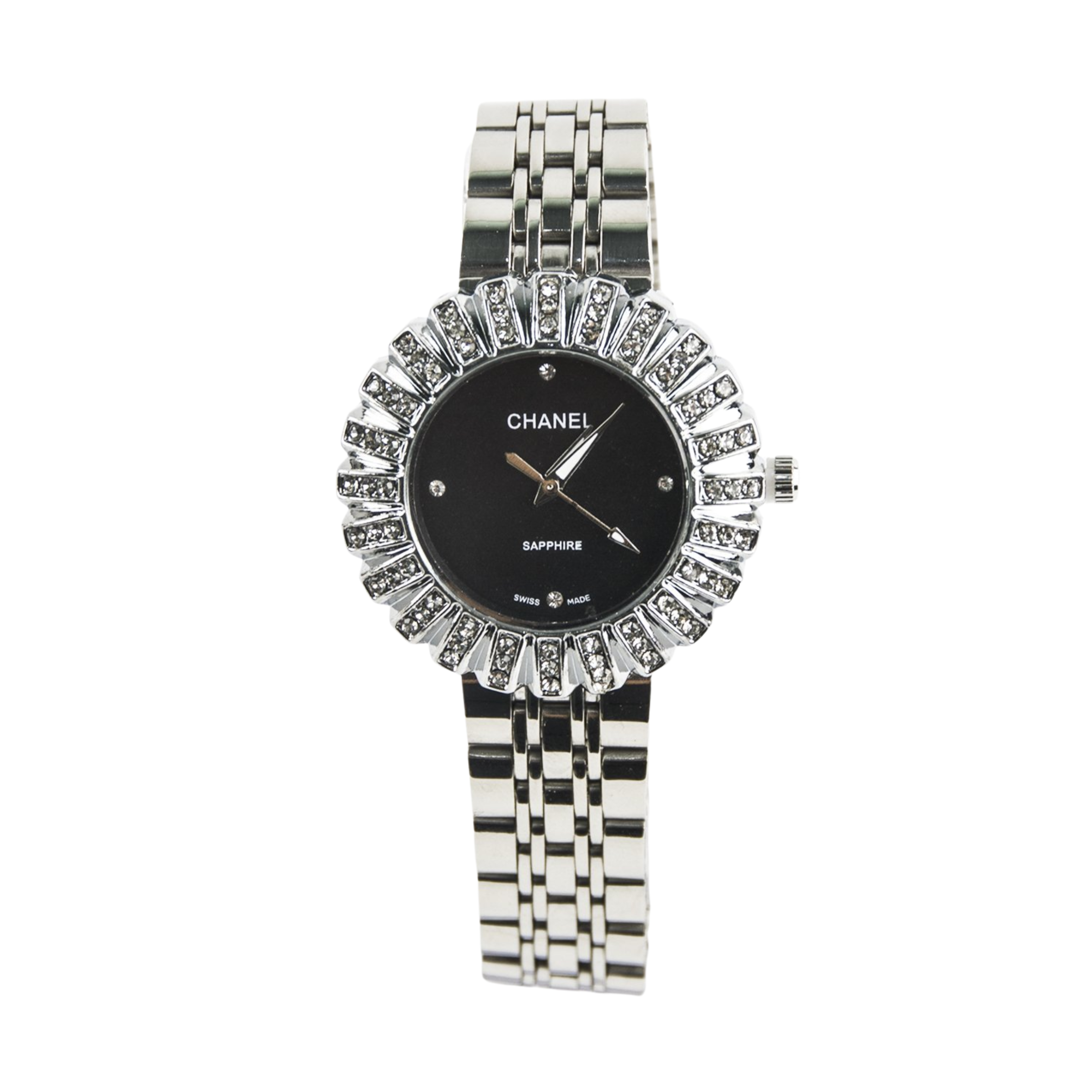 Chanel Sapphire Diamond Watch Black Dial