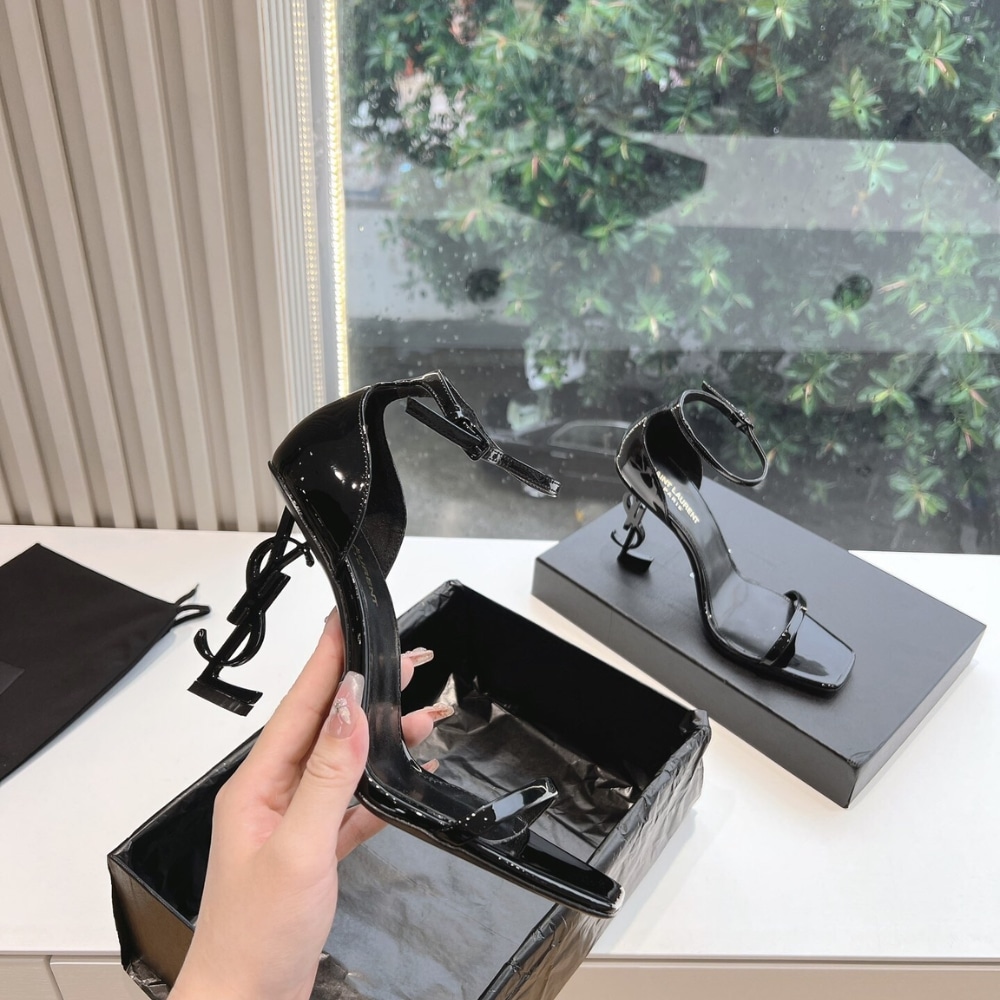 Saint Laurent Opyum Sandals In All Black 5576620Npvv1000