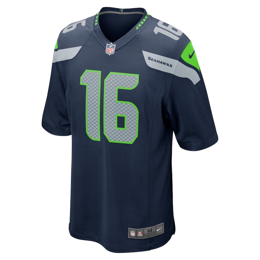 Tyler Lockett 16 Seattle Seahawks Men Game Team Jersey - College Navy