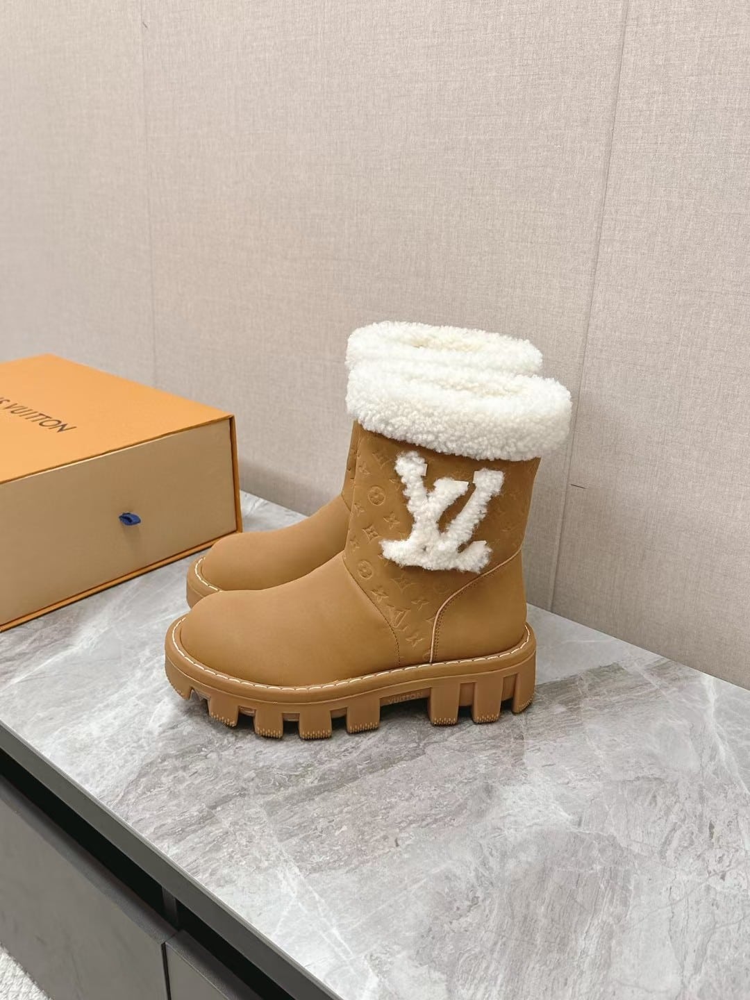 Louis Vuitton Ankle Boots In Bronze Brown