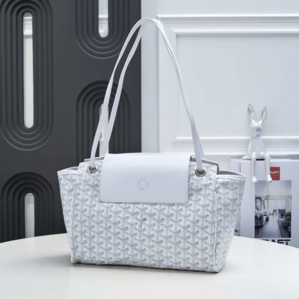 GOYARD ROUETTE SOUPLE BAG WHITE 31CM