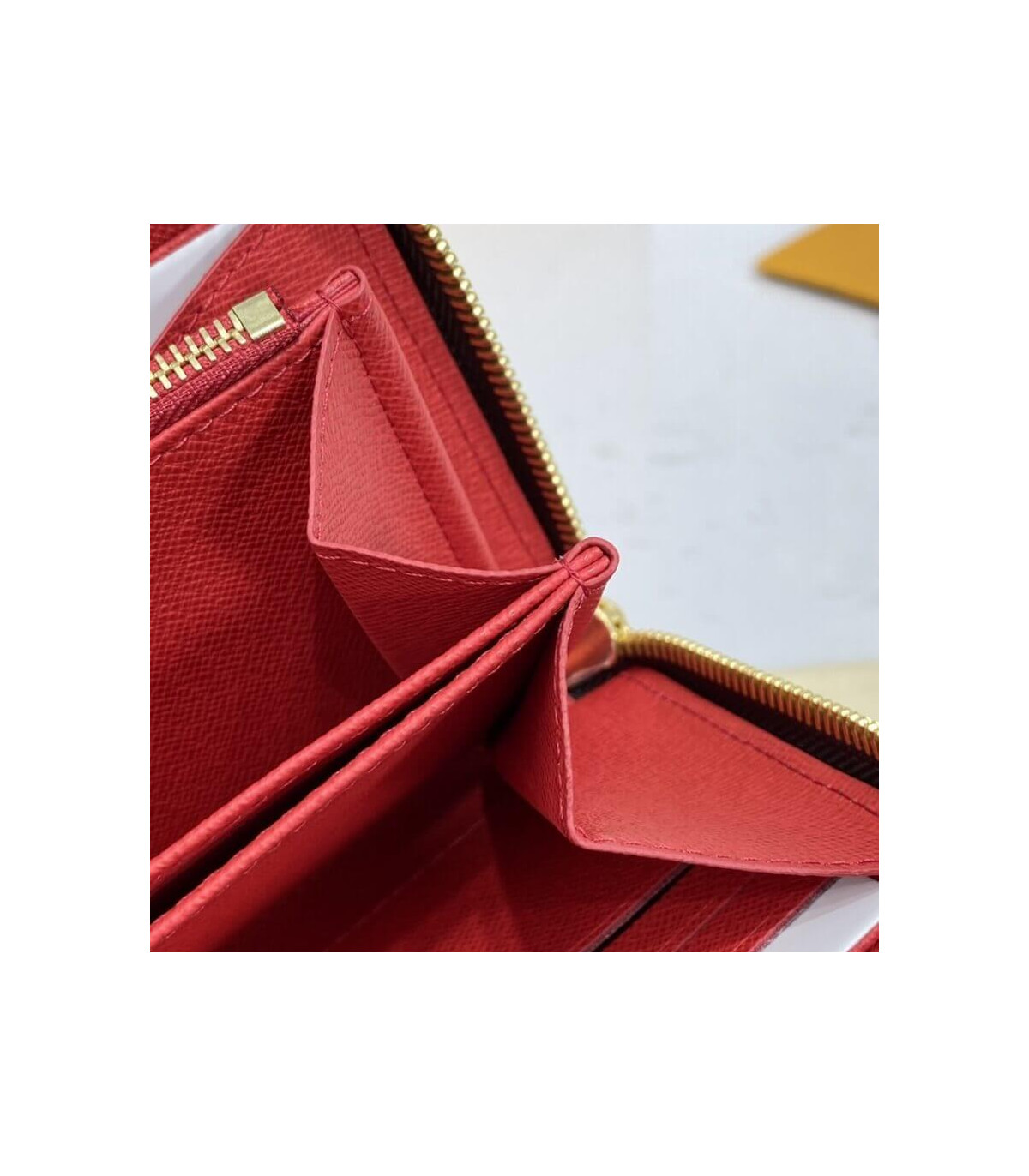 Louis Vuitton Monogram Zippy Wallet Red