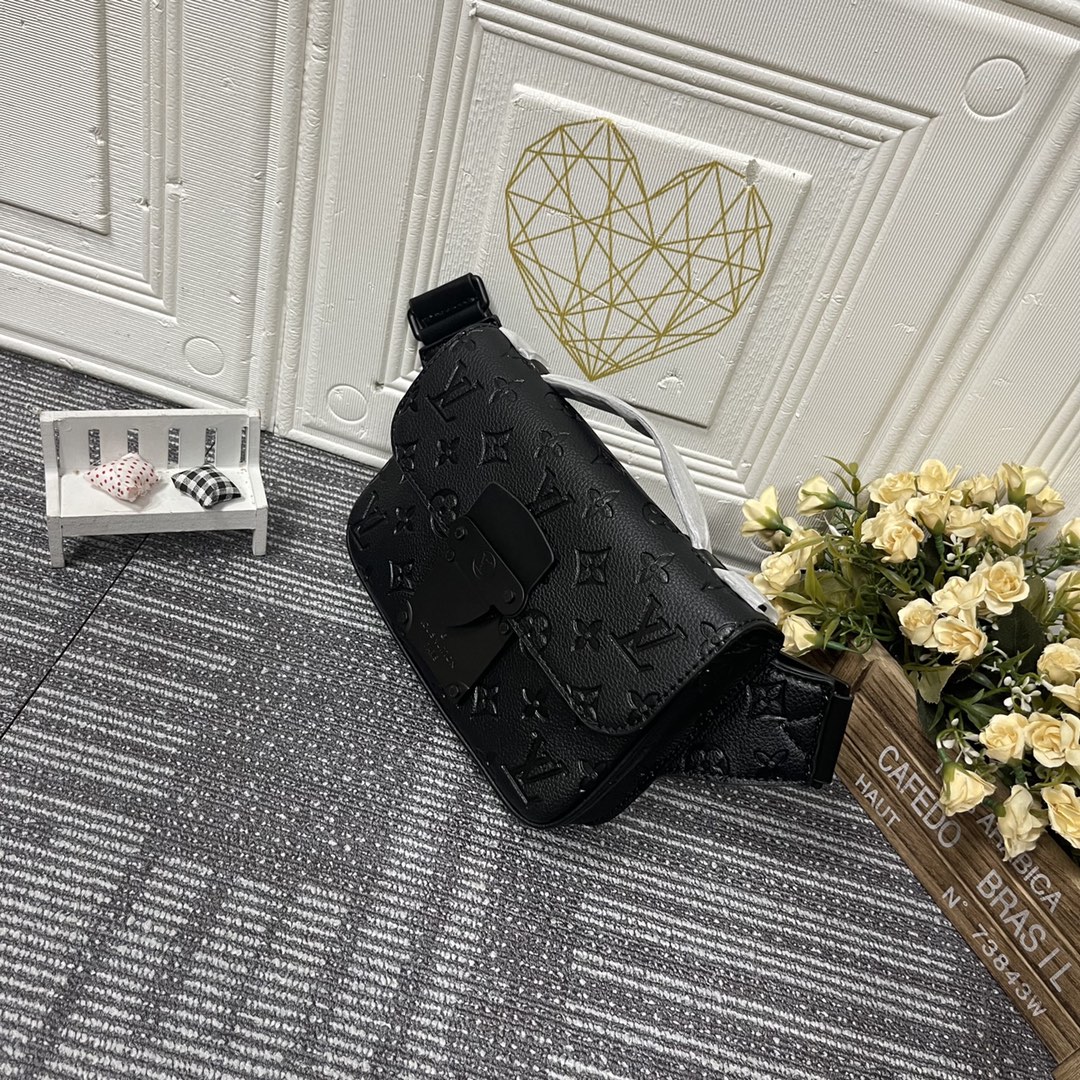 Louis Vuitton S Lock Sling Monogram Black Bag 21Cm M58487