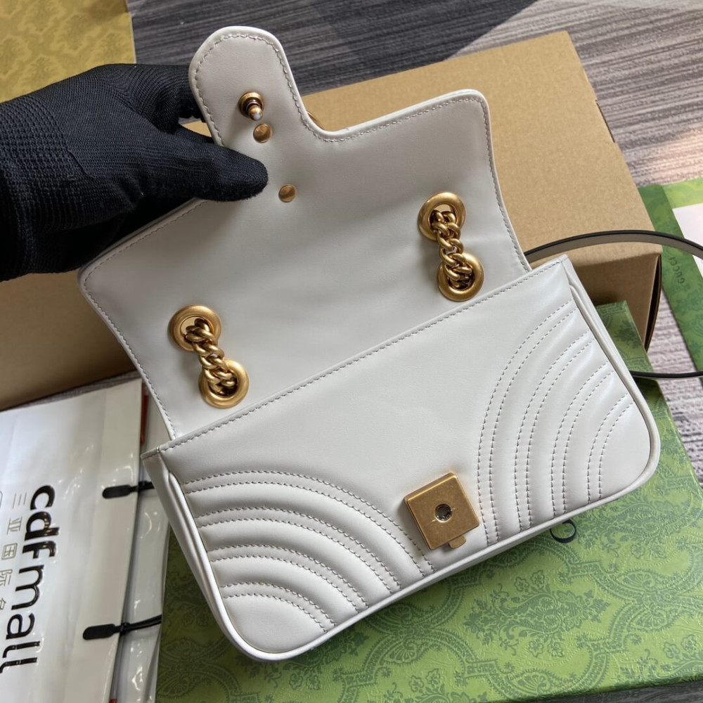 Gucci GG Marmont Matelasse Mini Bag Light Grey