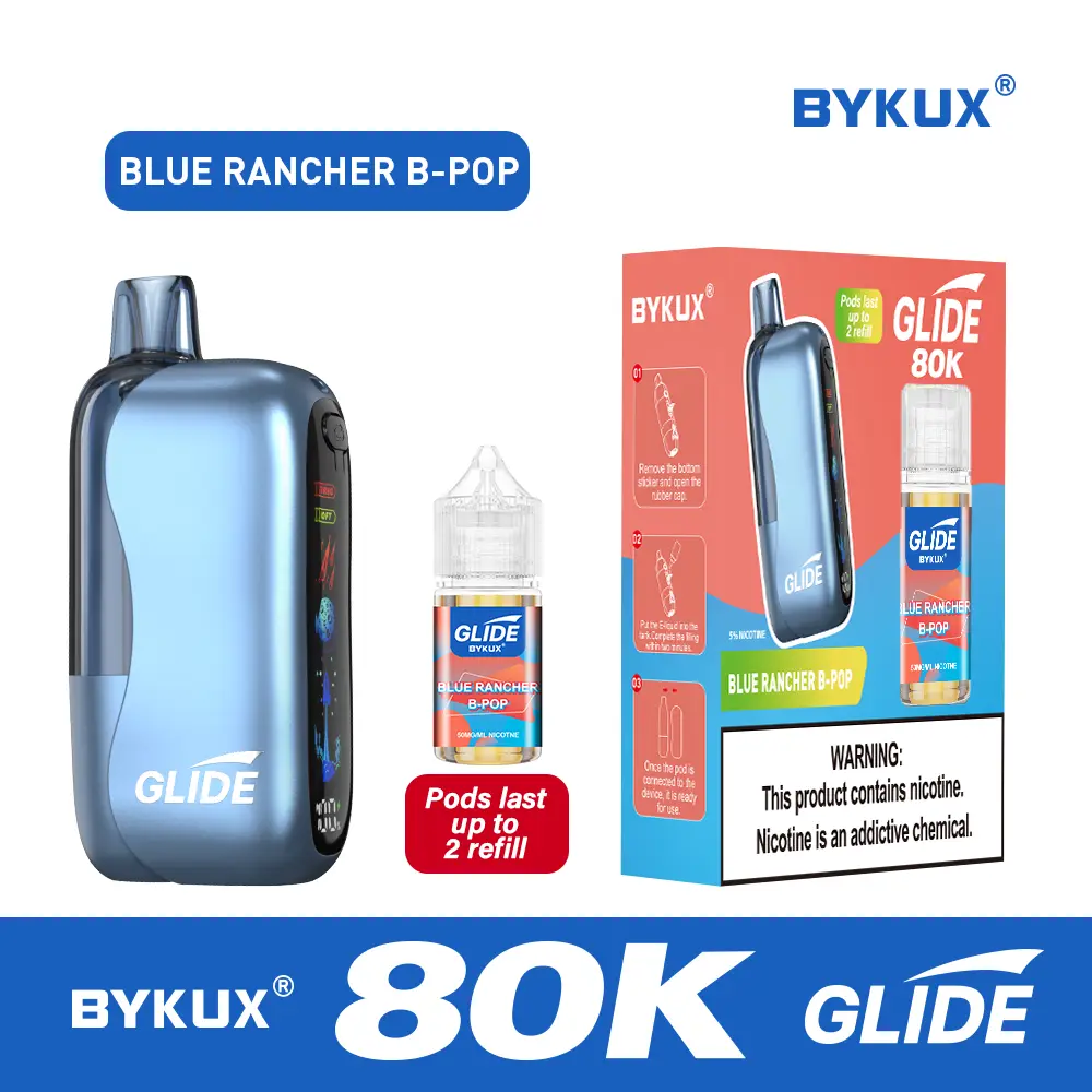 BYKUX GLIDE 80K Puffs 5% Nicotine Replaceable Vape Kit