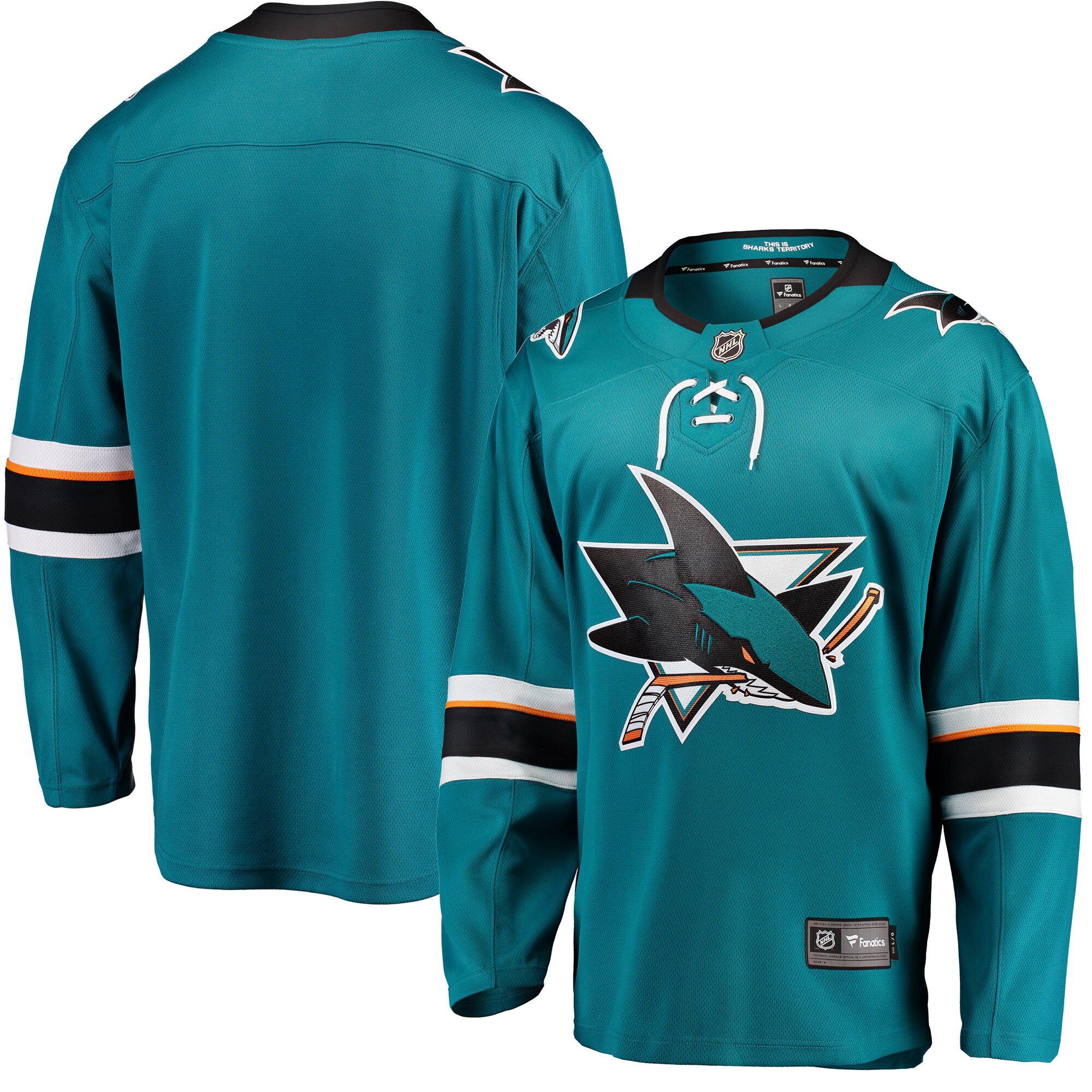 San Jose Sharks Fanatics Breakaway Home Jersey – Teal