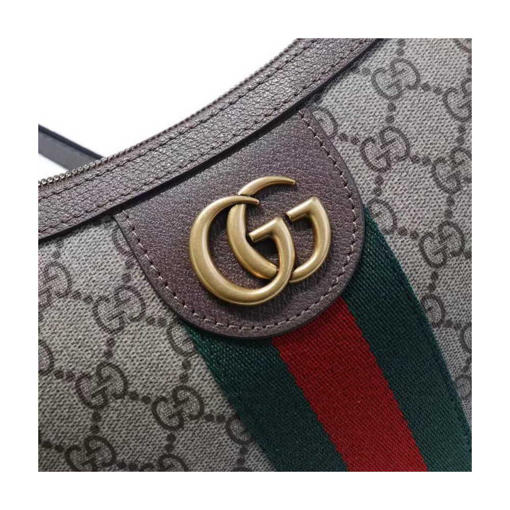 Gucci Ophidia GG Small Shoulder Bag Brown