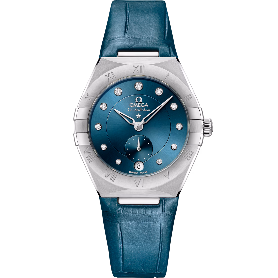 Omega Constellation 34mm Blue Dial with Diamonds Stainless Steel Strap 131.13.34.20.53.001