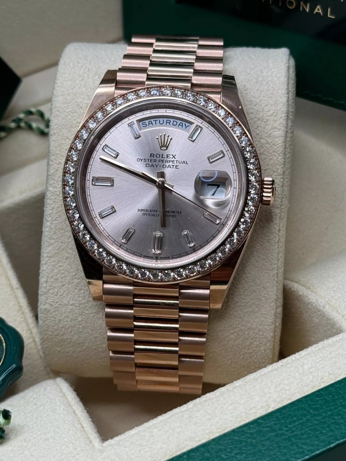 Rolex  Day-Date 40mm Sundust Diamonds Dial 228345rbr-0007