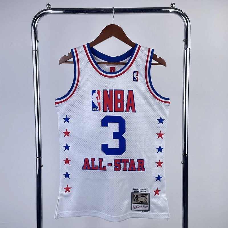 2003 NBA All Star Game (3 IVERSON) Basketball Jersey