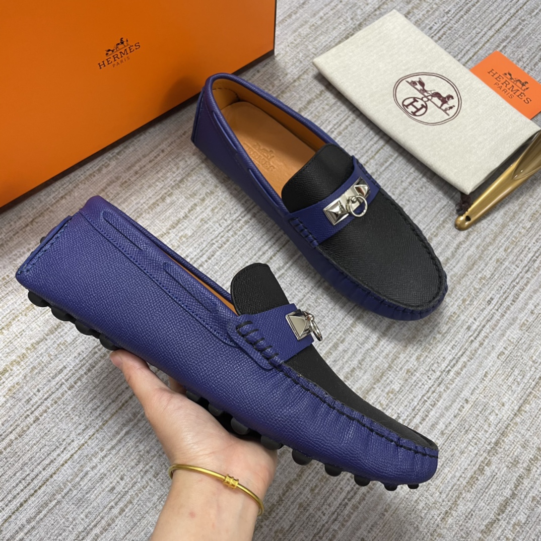 HERMES IRVING LOAFER BLUE/BLACK