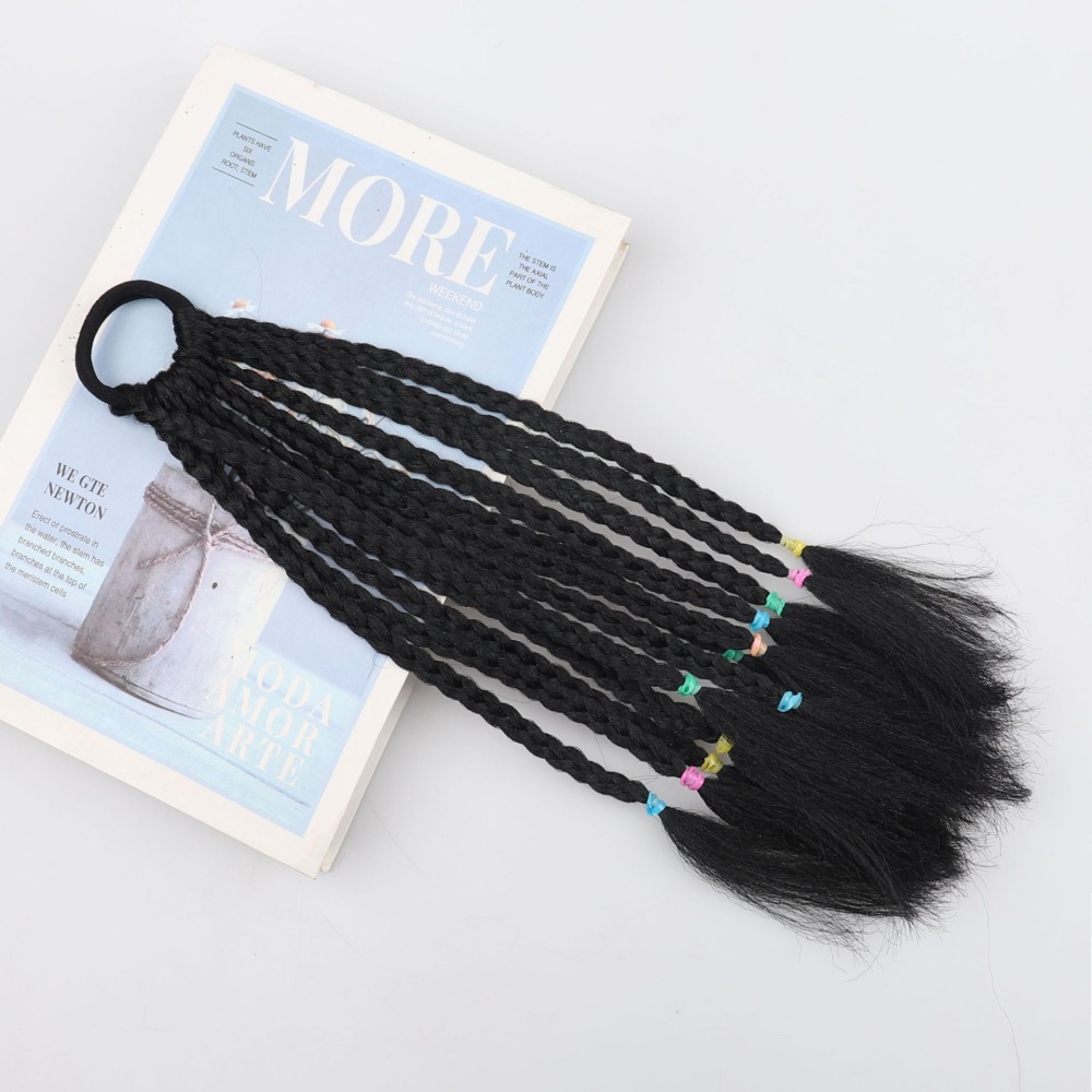 Beads child braid horsetail weave hair accessories