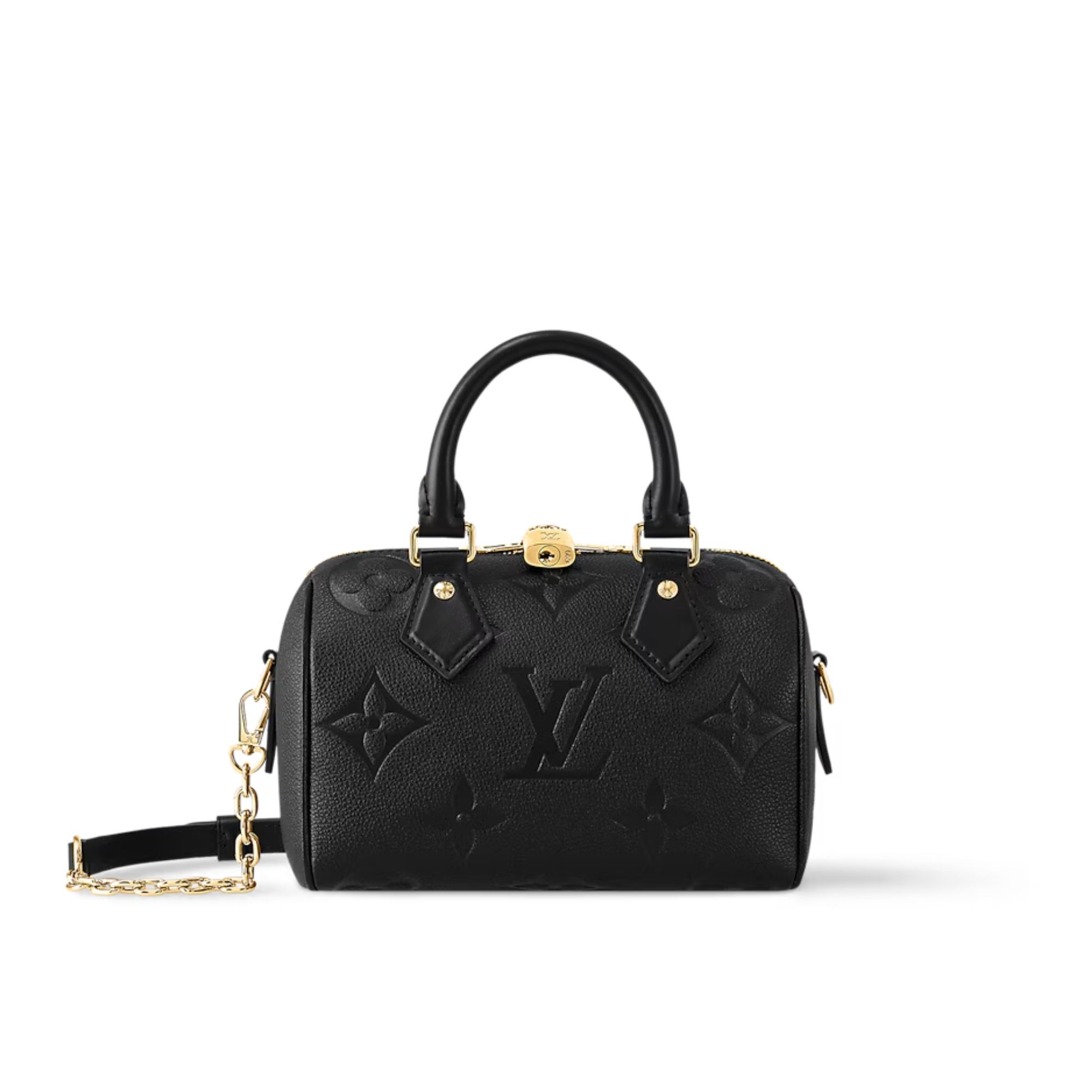Louis VuittonSpeedy Bandouliere Bag Monogram Empreinte Giant 20 Black 20cm M58953