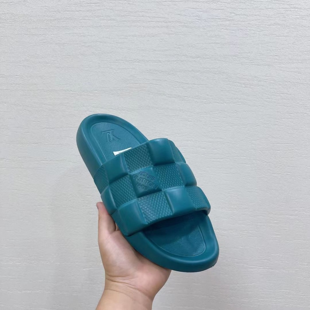 Louis Vuitton Waterfront Mule Maxi Damier Rubber Blue
