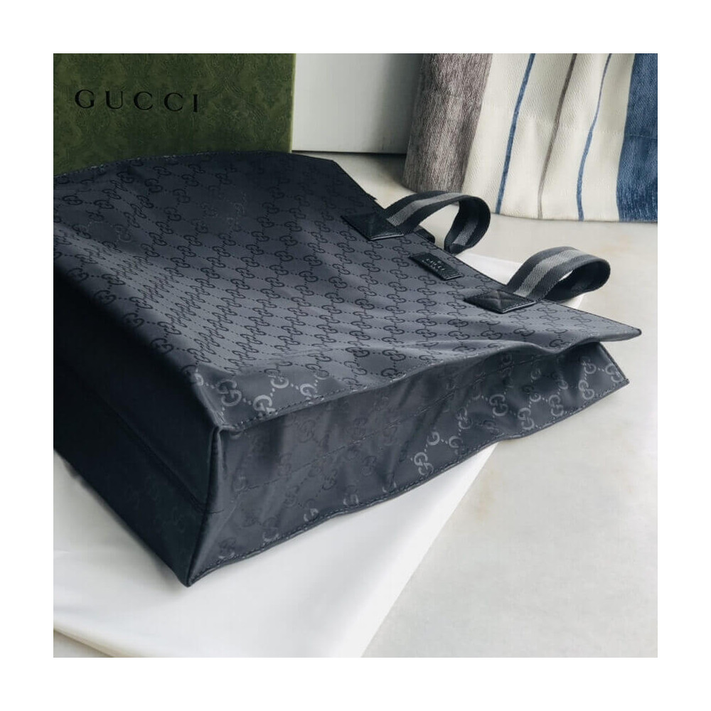 Gucci GG Guccissima Black Nylon Tall Tote Bag