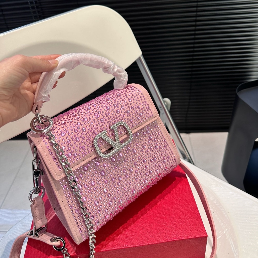 Valentino Vsling Mini Handbag With Sparkling Rose Quartz 19Cm 3W0B0G97Thv D0M