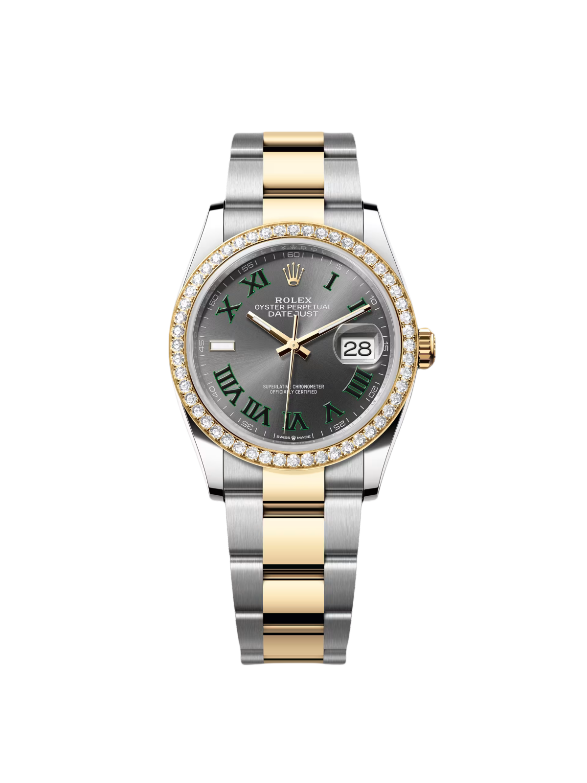 Rolex  Datejust 36mm 126283 Wimbledon Slate Dial Jubilee Bracelet Watch
