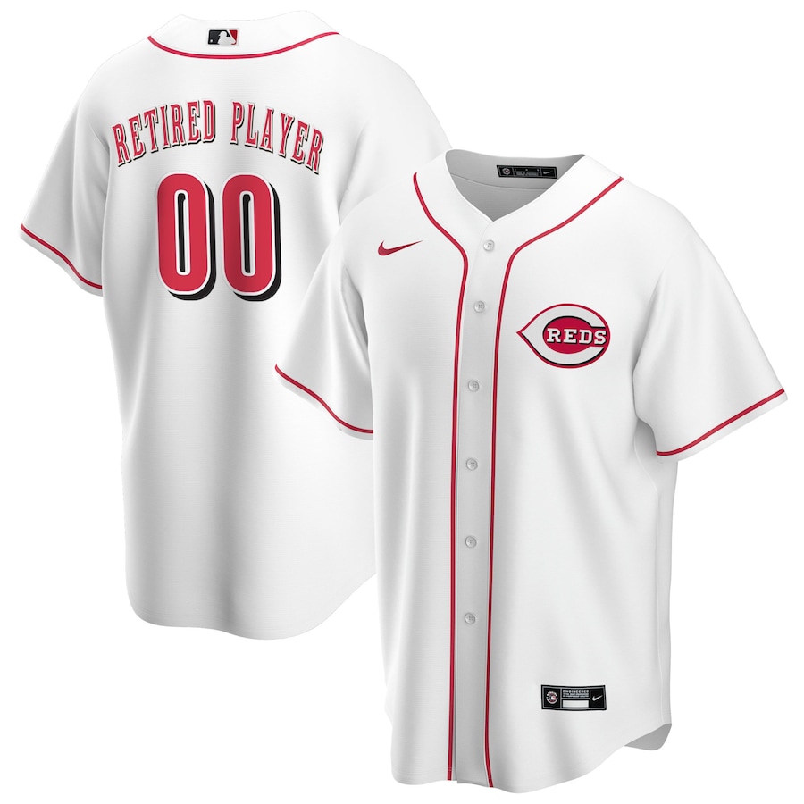 Cincinnati Reds Home Pick-A-Player Retired Roster Jersey White
