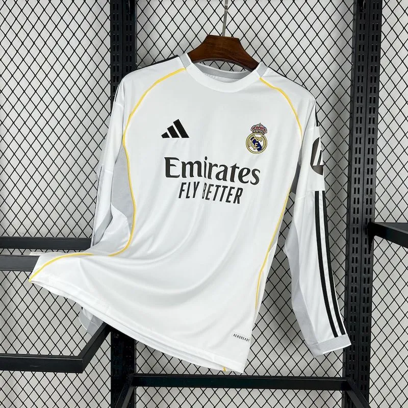 2025-26 Real Madrid Home long sleeve Football jersey