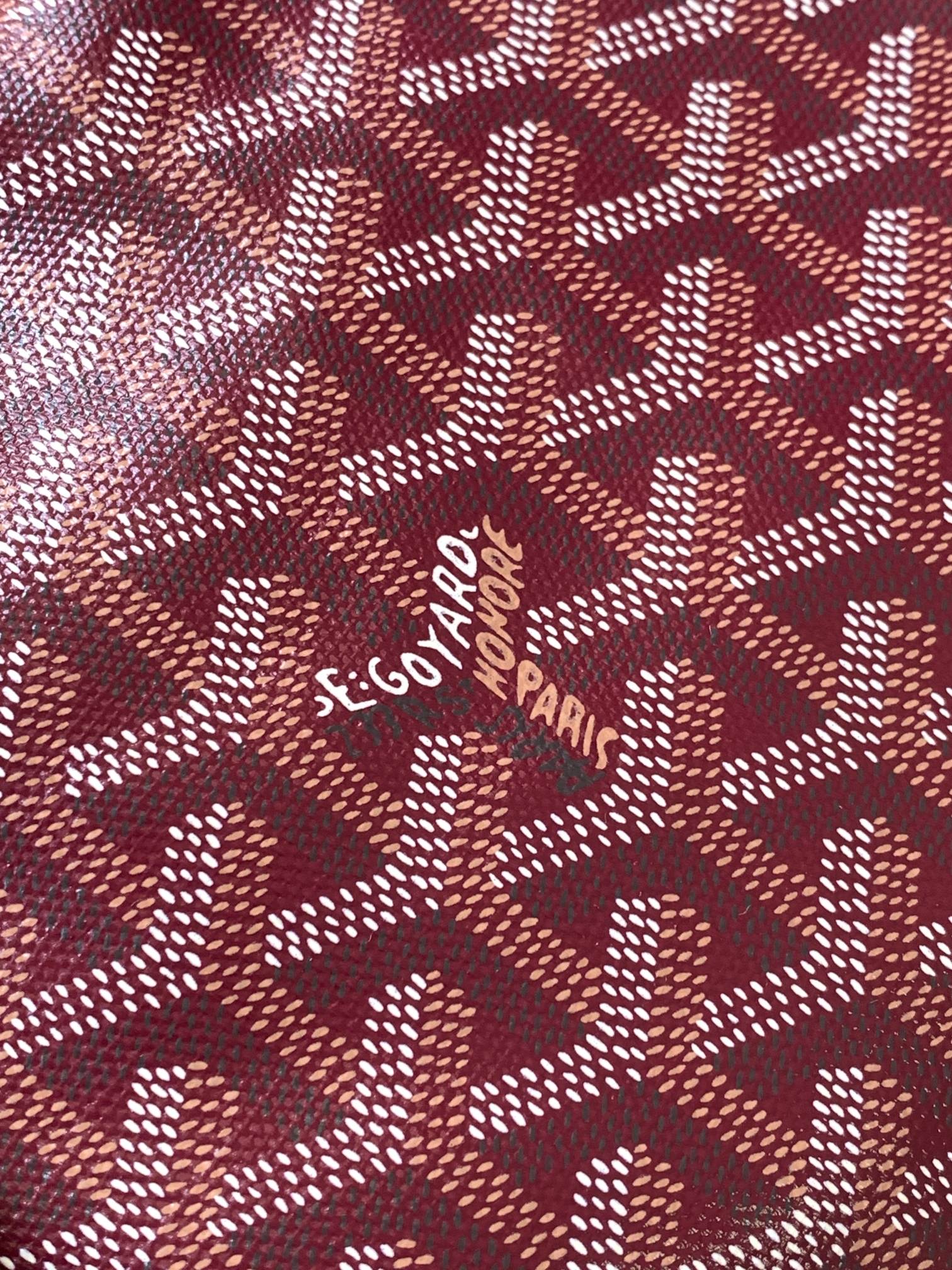Goyard Yona Bag Coated MM 21Cm Burgundy Canvas